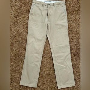 Men’s EDDIE BAUER Legend Wash, Classic Fit Khaki, Tan, Chinos Dress Pant 34x36